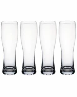 Budget 🥰 Villeroy & Boch Purismo Special Set Of Four 24oz Pilsner Glasses Home Drinkware ❤️