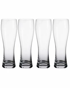 Best deal ❤️ Villeroy & Boch Purismo Set Of 4 Beer Pilsner Flutes Home Drinkware 👏