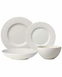 Top 10 ✨ Villeroy & Boch Manufacture Rock Blanc 4PC Plate Set Home Dinnerware ✔️