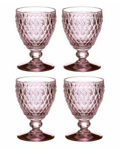 New ✨ Villeroy & Boch Set Of 4 Boston Red Wine Glasses Home Drinkware 💯
