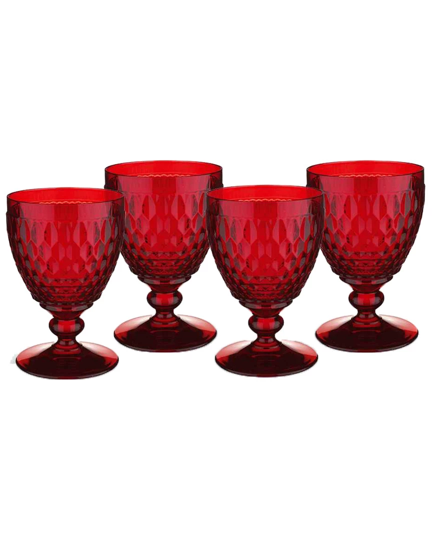 Hot Sale π Villeroy & Boch Boston Colored Goblet : Red-Set Of Home Drinkware π₯°
