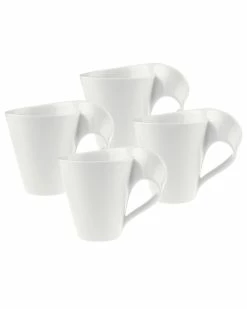 Promo 🔥 Villeroy & Boch Newwave Caffe Mugs (Set Of 4) Home Drinkware 💯