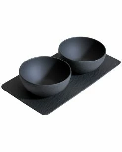 Budget 👍 Villeroy & Boch Manufacture Rock 3pc Condiment Set Home Serveware 👏