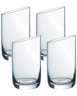 Budget 👍 Villeroy & Boch Newmoon Set Of 4 Glass Tumblers Home Drinkware 🔥