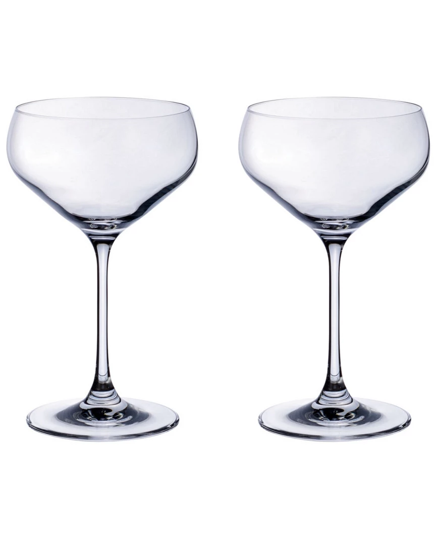 Discount π Villeroy & Boch Purismo Bar Set Of 2 Champagne Coupes Home Drinkware π