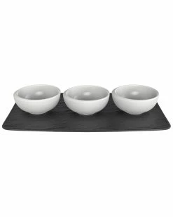Promo 😍 Villeroy & Boch Newmoon Dip Bowl & Tray Set Home Serveware 🧨
