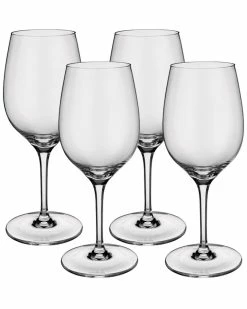 Top 10 😉 Villeroy & Boch Entree Set Of 4 White Wine Glasses Home Drinkware 🔥