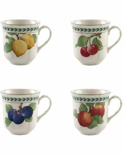 Deals ⭐ Villeroy & Boch French Garden Modern Fruits Set Of 4 Jumbo Mugs Home Drinkware 🧨