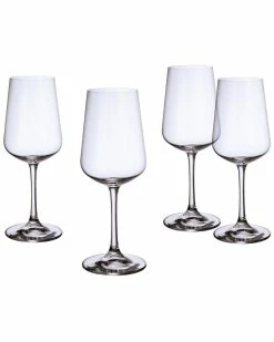 Cheap 👏 Villeroy & Boch Ovid Set Of 4 White Wine Glasses Home Drinkware ✨