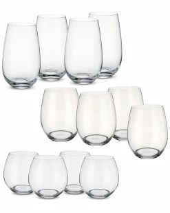 Budget 🤩 Villeroy & Boch Entree 12pc Stemless Set Home Drinkware 🤩