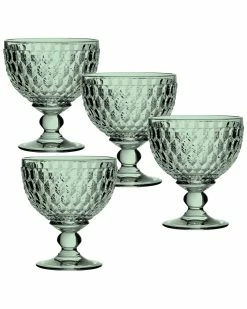 Discount ❤️ Villeroy & Boch Boston Set Of 4 Colored Dessert Bowls Home Dinnerware ✔️